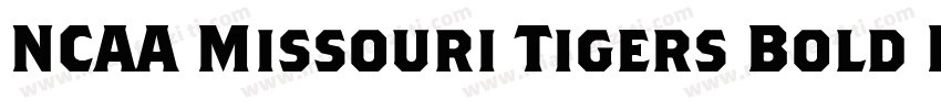 NCAA Missouri Tigers Bold Font字体转换